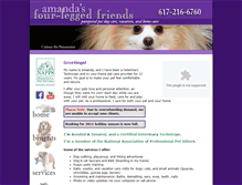 Tablet Screenshot of amandasfourleggedfriends.com